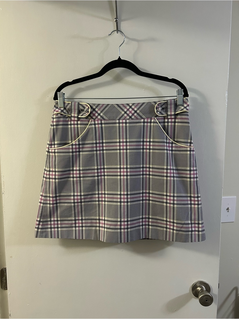 Vintage Plaid Skort in Gray and Purple from Cutter & Buck
